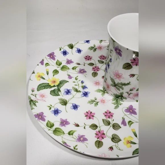 Queens snack plate & mug set, bone china. Made in England, EUC! - Picture 10 of 12